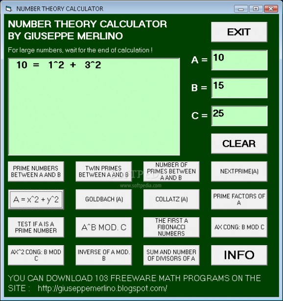 Number Theory Calculator screenshot
