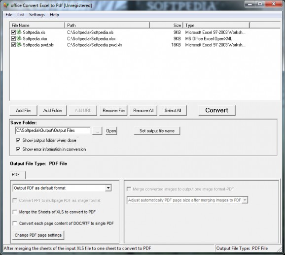 office Convert Excel to Pdf screenshot