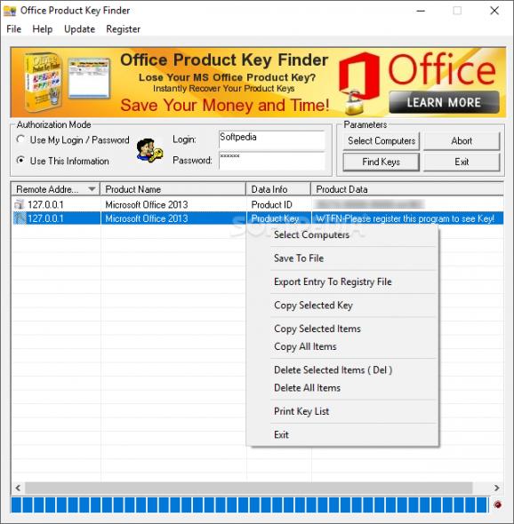 Office Product Key Finder screenshot