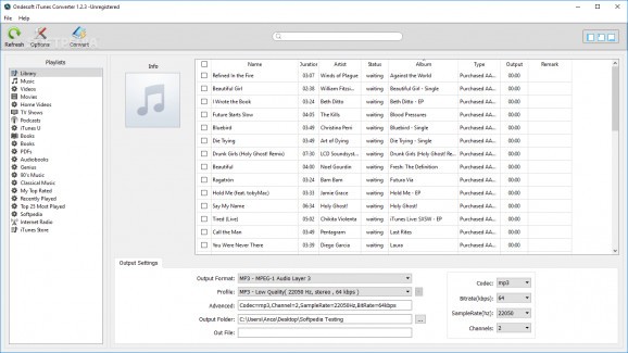 Ondesoft iTunes Converter screenshot