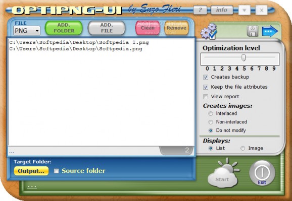 optiPNG-UI screenshot