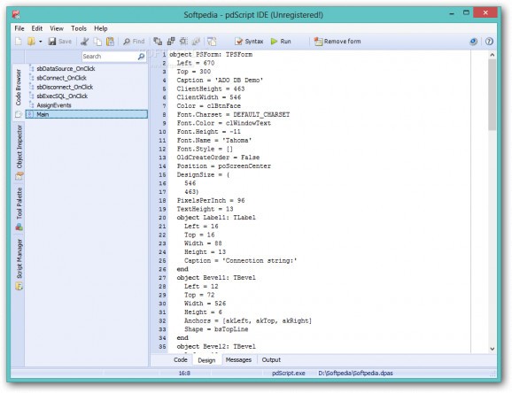 pdScript IDE Lite screenshot