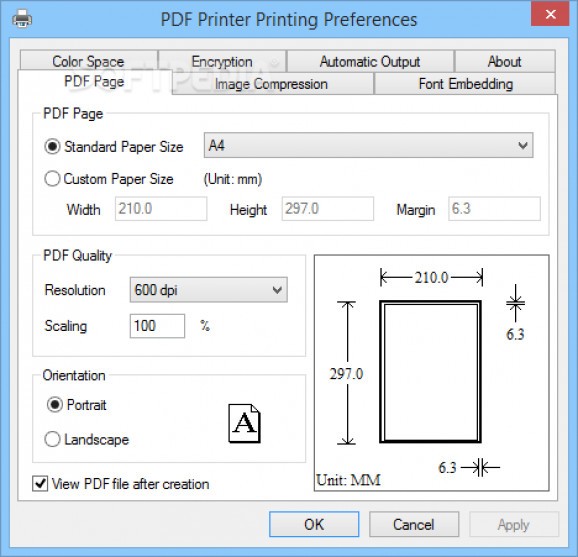 PDF Printer for Windows 8 screenshot