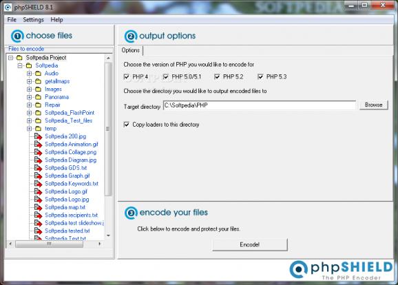 phpSHIELD PHP Encoder screenshot