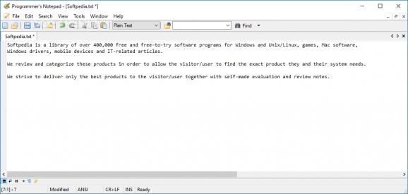 Programmer's Notepad screenshot