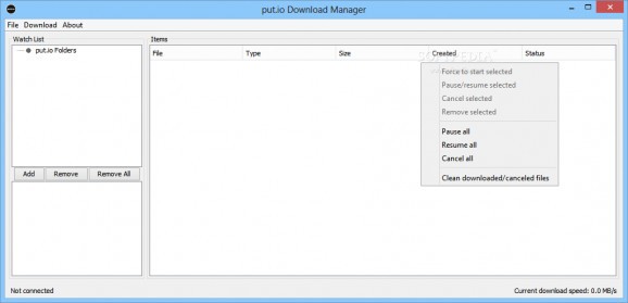 put.io Download Manager screenshot