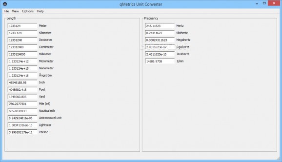 qMetrics Unit Converter screenshot