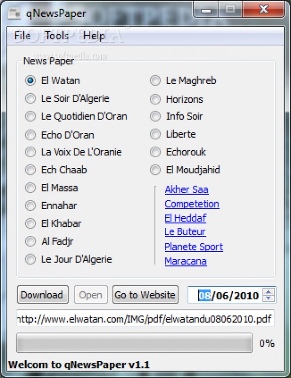 qNewsPaper screenshot