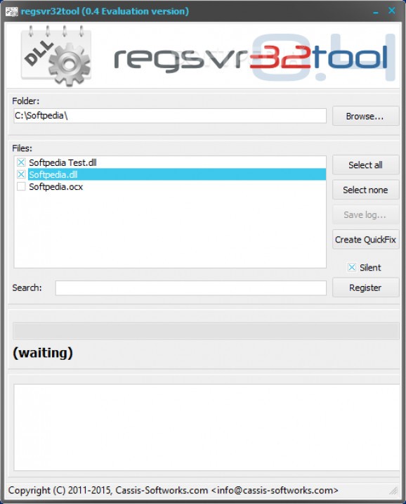 regsvr32tool screenshot