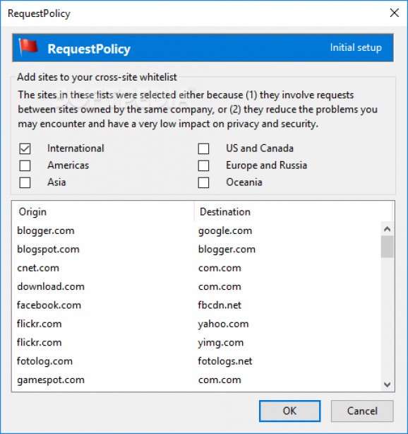RequestPolicy screenshot