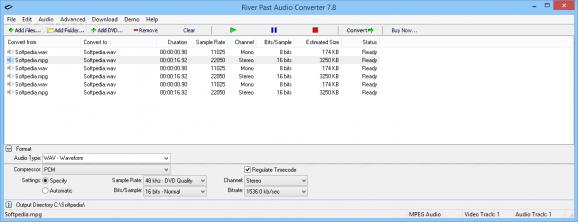 River Past Audio Converter screenshot