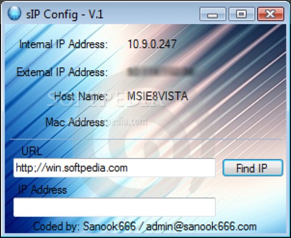 sIP Config screenshot