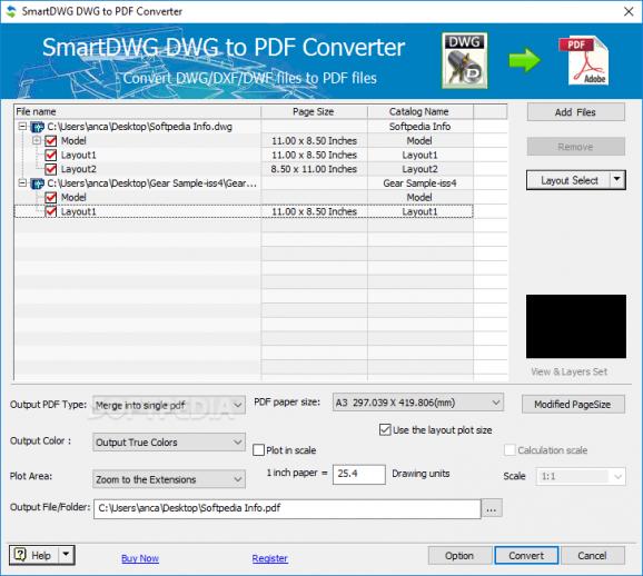 SmartDWG DWG to PDF Converter screenshot