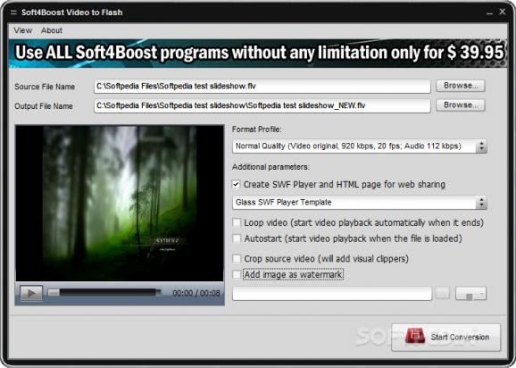 Soft4Boost Video to Flash screenshot