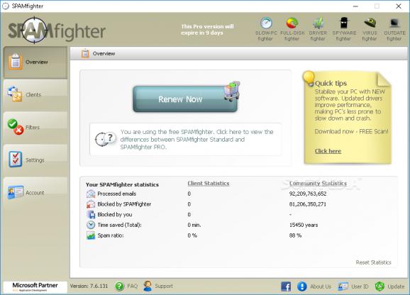 SPAMfighter Standard screenshot
