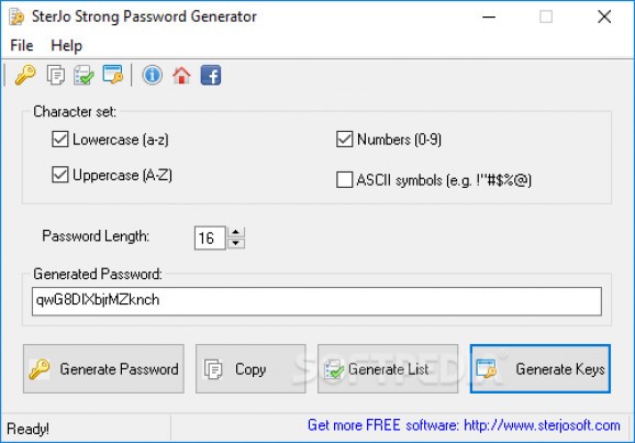SterJo Strong Password Generator screenshot