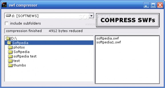 Swf compressor screenshot