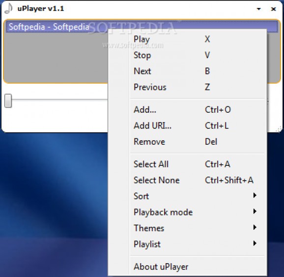 uPlayer screenshot
