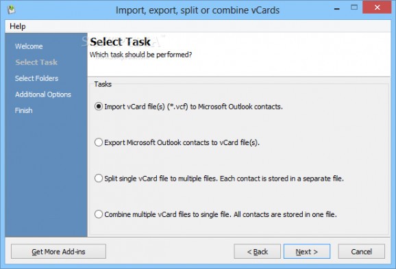 vCard ImportExport screenshot