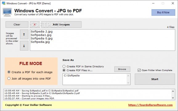 Windows Convert - JPG to PDF screenshot