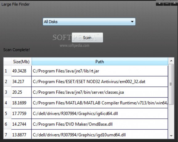 Large File Finder screenshot