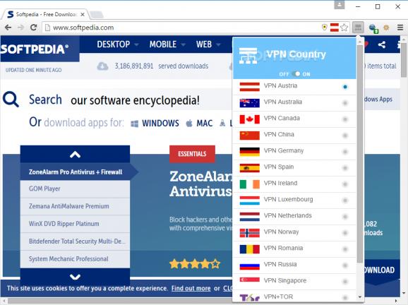 Globus Privacy Browser screenshot