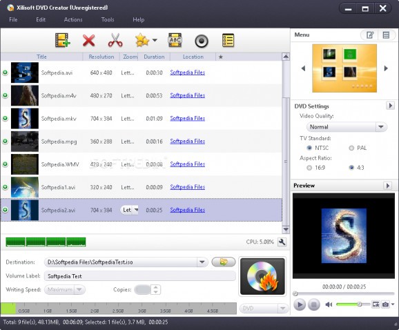Xilisoft DVD Creator screenshot