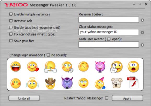 Yahoo! Messenger Tweaker screenshot