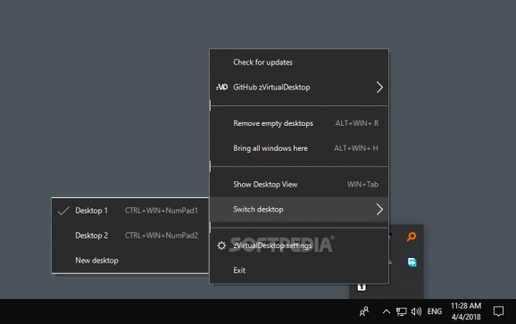 zVirtualDesktop screenshot