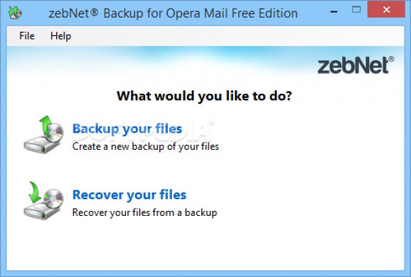 zebNet Backup for Opera Mail Free screenshot