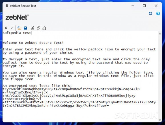 zebNet Secure Text screenshot
