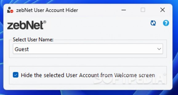 zebNet User Account Hider screenshot
