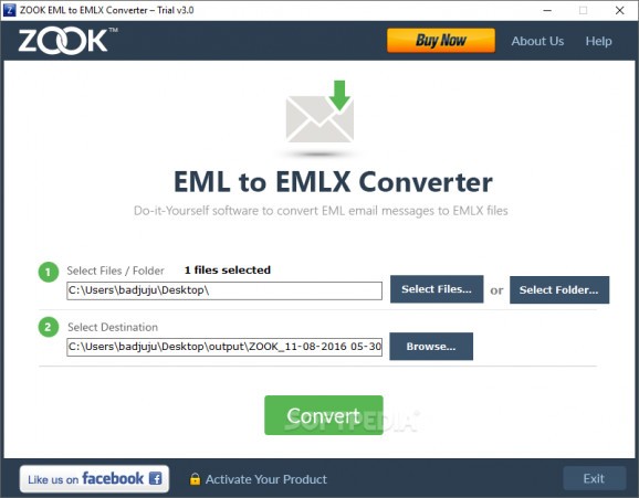 ZOOK EML to EMLX Converter screenshot