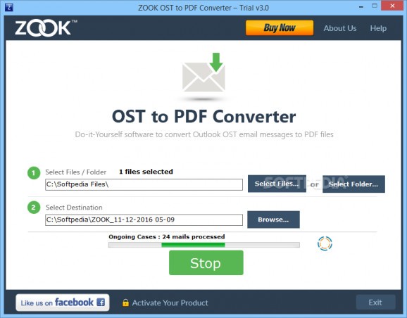 ZOOK OST to PDF Converter screenshot