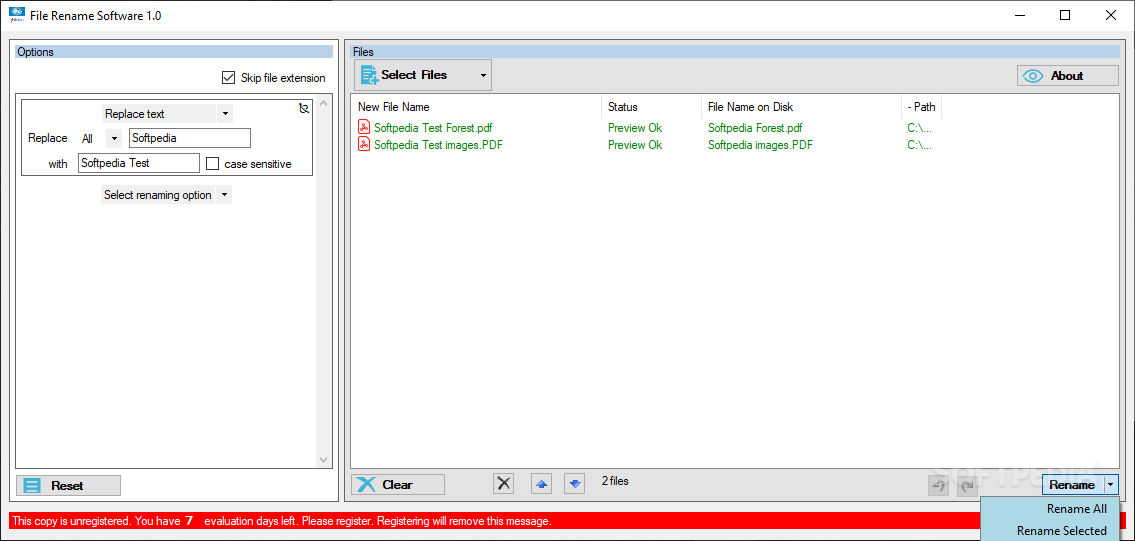 isimsoftware File Rename Software screenshot #3