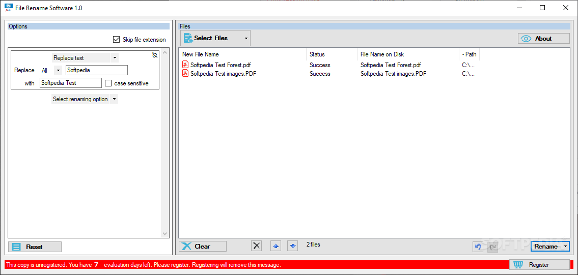 isimsoftware File Rename Software screenshot #4