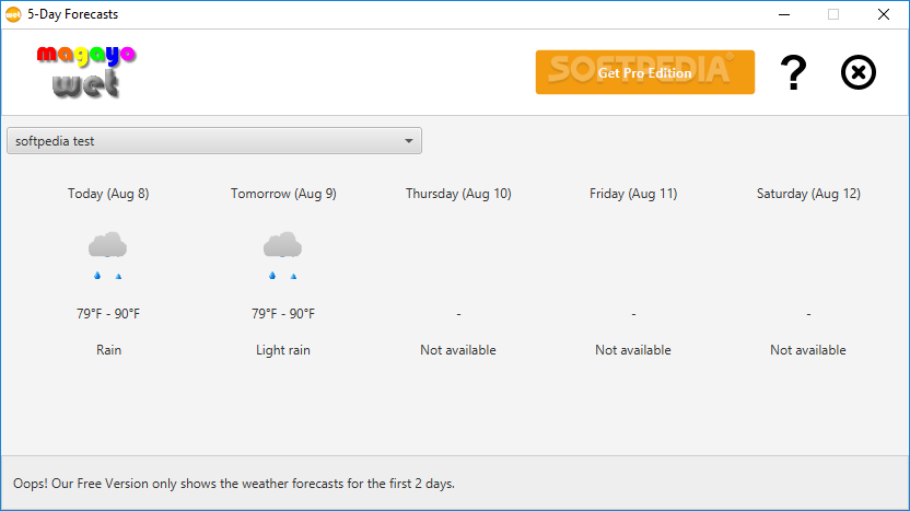 magayo WET (Weather, Exchange rate, Time) screenshot #2