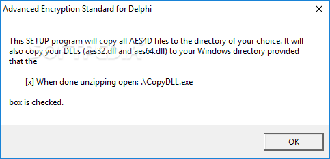 MarshallSoft AES Library for Delphi screenshot #0