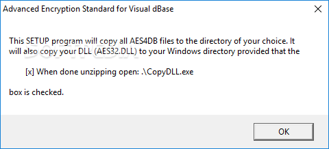 MarshallSoft AES Library for Visual dBase screenshot #0