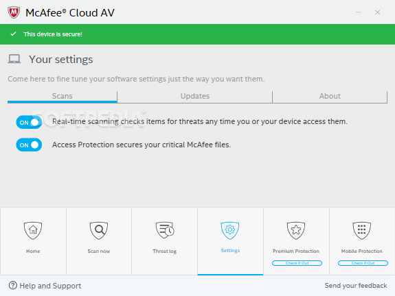 McAfee Cloud AV screenshot #3