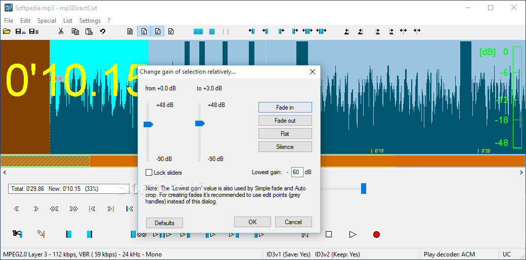 mp3directcut direct mp3 editor and recorder