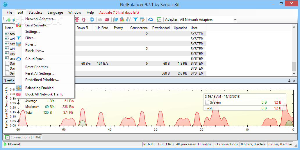 NetBalancer 12.1.1.3556 download the last version for mac