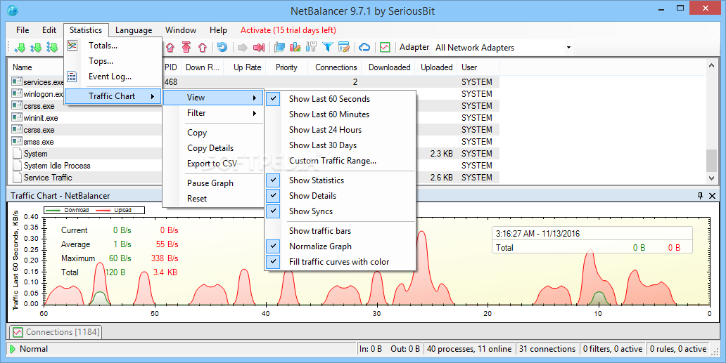 download the new version for windows NetBalancer 12.0.1.3507