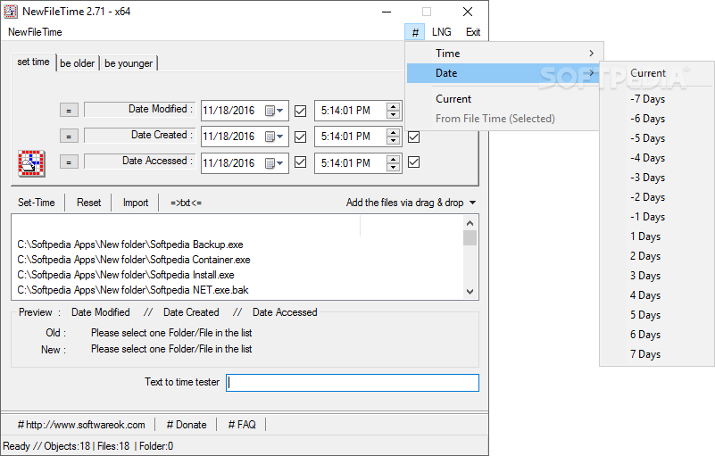 NewFileTime 7.14 for windows download free