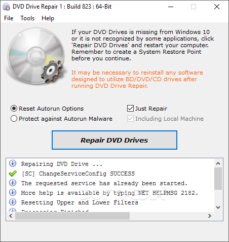 download the last version for windows DVD Drive Repair 11.2.3.2920