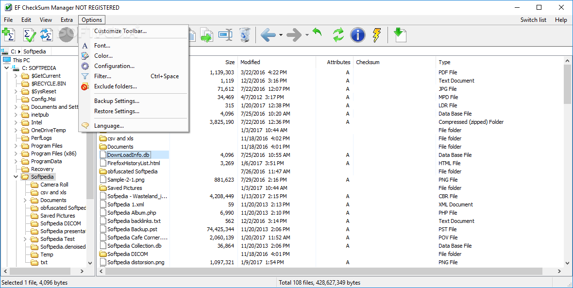 download the new EF CheckSum Manager 23.07