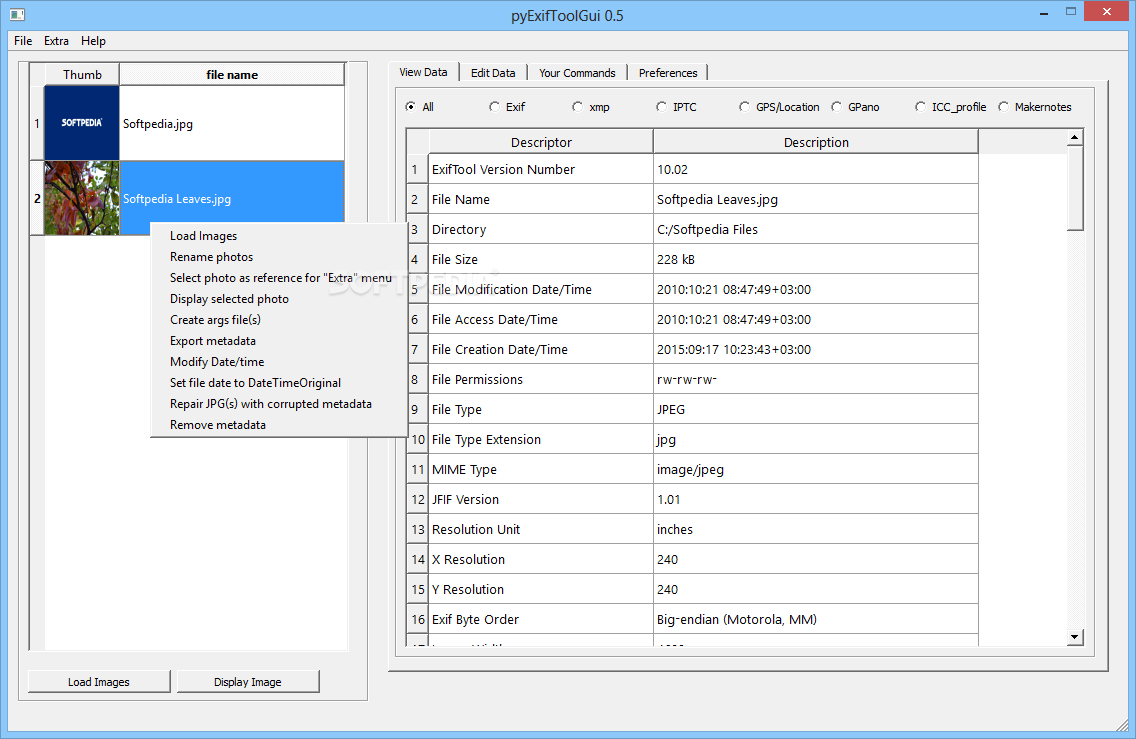 download exiftool windows executable