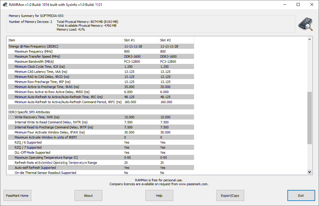 PassMark RAMMon 3.0.1000 download the new version for windows