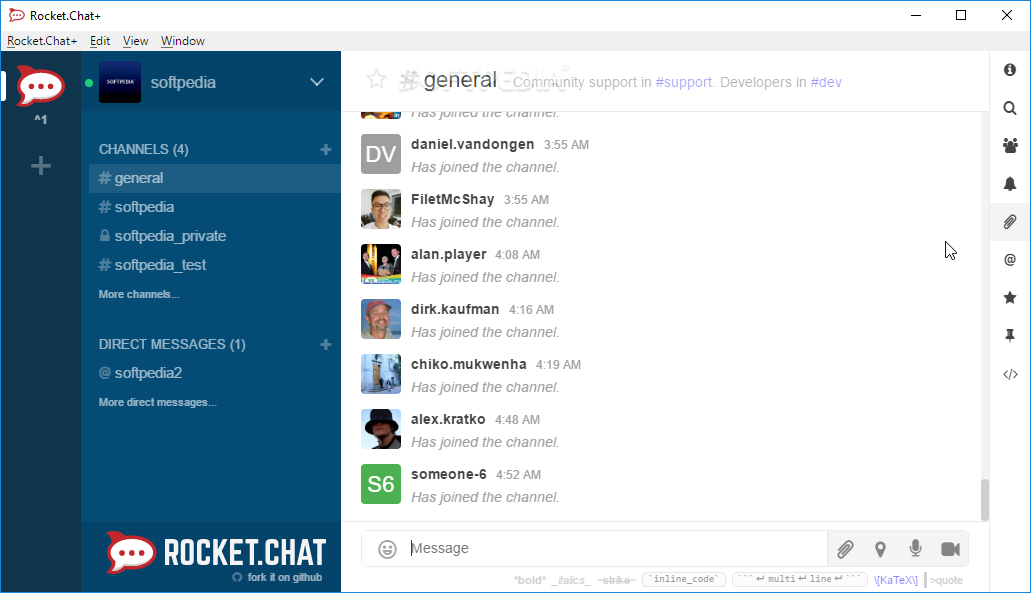 Rocket.Chat - With the help of Rocket.Chat, you can browse and add channels