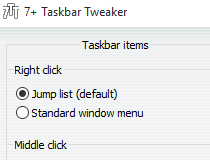 download the new version 7+ Taskbar Tweaker 5.14.3.0
